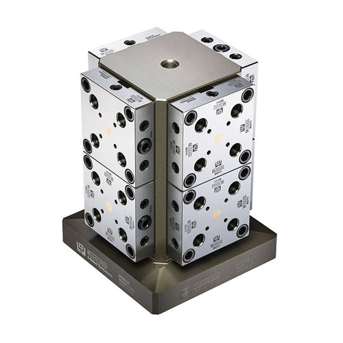 Система зажима с нулевой точкой quick-tower - M-52x52(9433)+8pc - HOMGE MACHINERY IND. CO., LTD. - для горизонтального обрабатывающего центра / механическая / для станка