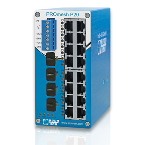 Коммутатор Ethernet ProfiNet - PROmesh P20 - Indu-Sol GmbH - управляемый / 20 портов / Ethernet TCP/IP