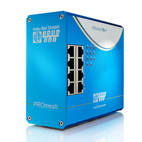 Коммутатор Ethernet с сетевым мониторингом - PROmesh P8+F - Indu-Sol GmbH - управляемый / 8 портов / на DIN-рейке