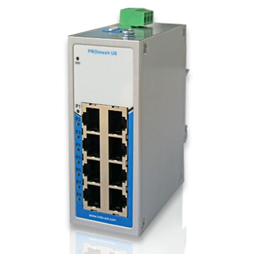 Неуправляемый коммутатор Ethernet - PROmesh U8 - Indu-Sol GmbH - 8 портов / ProfiNet / на DIN-рейке