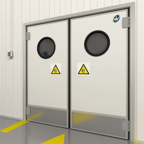 Ворота для холодильной камеры - To & Fro door - MIV INSULATING SYSTEMS S.R.L. - створчатый / с шарниром / поворотный