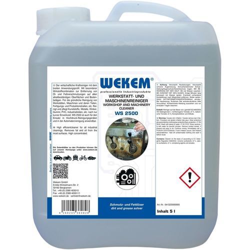 Чистящее средство для машины - WS 2500 - Wekem - для очистки / для металлов / для пластмассы