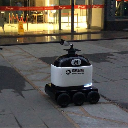 Робот для доставки для еды - RoboDeer - ZhenRobotics - для торгового центра / на колесах / автономный блок