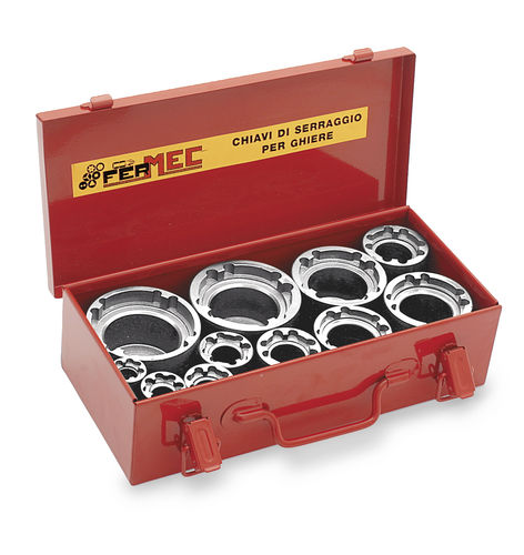 Гаечный ключ для кольцевых гаек - KMC series - Fermec Srl - из стали / комплект