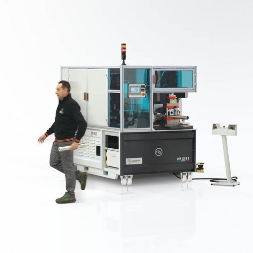 Станок для резки с вращающейся пластиной - DTR 170 E S - Industrial Manufacturing Machines srl - с вертикальным лезвием / для нержавеющей стали / для стали