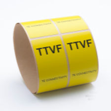 Этикетка с теплопередачей - TTVF series - TE CONNECTIVITY - печатная / клейкая / из полифторида винилидена