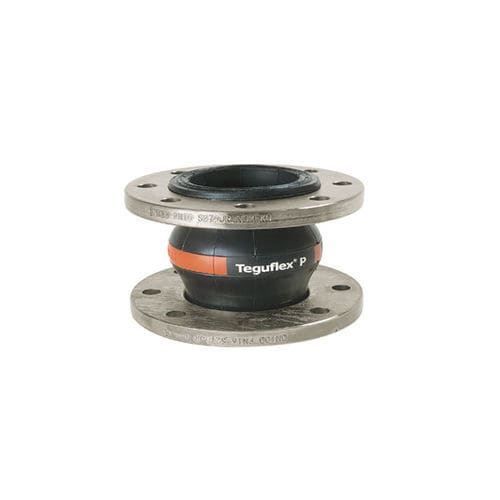 Компенсатор линейного расширения из каучука - TEGUFLEX® P - Trelleborg Expansion Joints - круглый / с фланцем / для воды