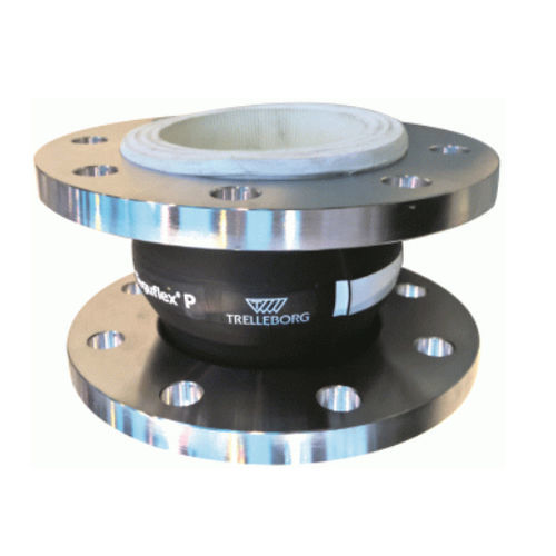 Компенсатор линейного расширения из каучука - TEGUFLEX® P - Trelleborg Expansion Joints - круглый / с фланцем / для пищевой промышленности