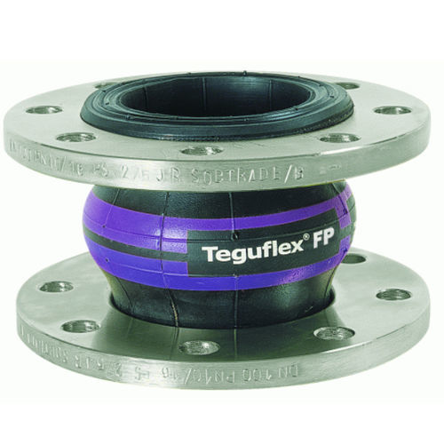 Компенсатор линейного расширения из каучука - TEGUFLEX® W - Trelleborg Expansion Joints - круглый / с фланцем / для химической промышленности