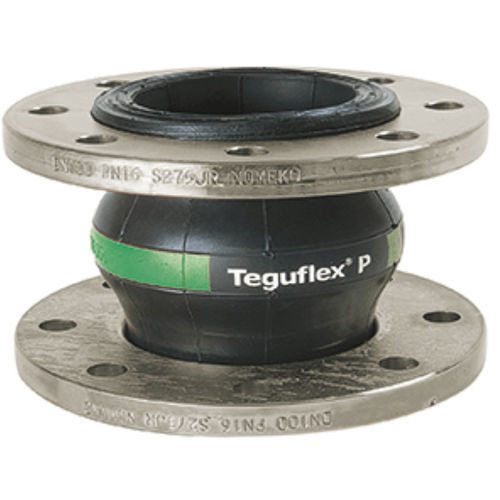 Компенсатор линейного расширения из каучука - TEGUFLEX® P - Trelleborg Expansion Joints - круглый / с фланцем / для химических продуктов