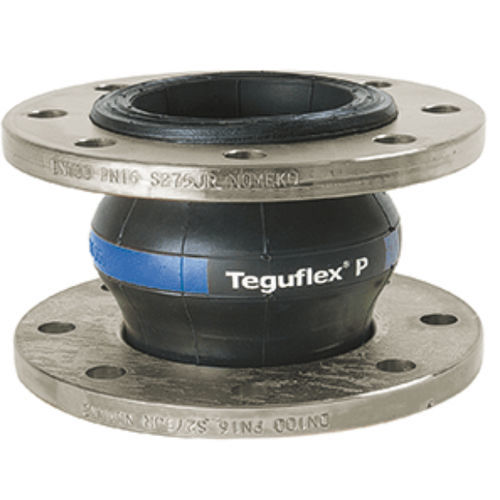 Компенсатор линейного расширения из каучука - TEGUFLEX® P - Trelleborg Expansion Joints - круглый / с фланцем / для абразивной среды