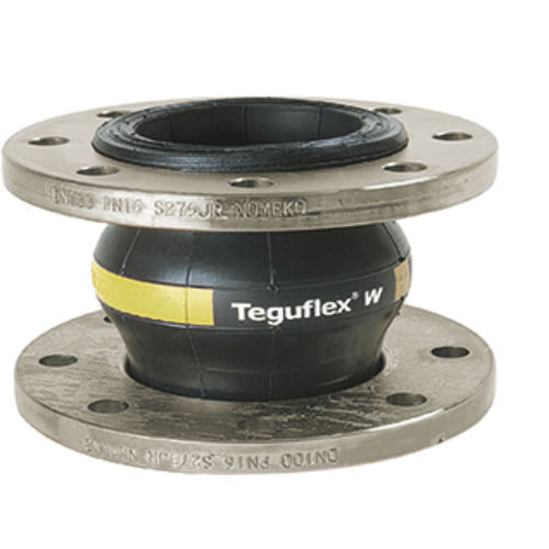 Компенсатор линейного расширения из каучука - TEGUFLEX®W - Trelleborg Expansion Joints - круглый / с фланцем / для воды