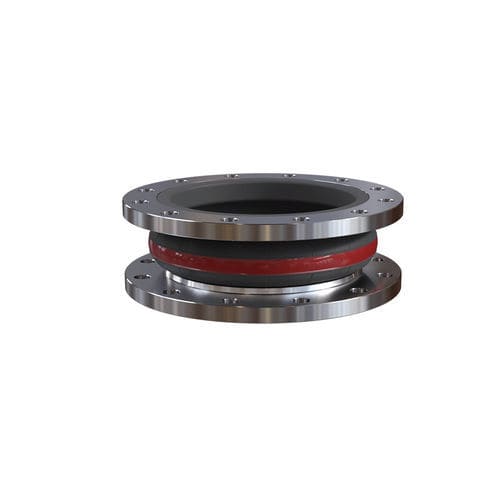 Компенсационный шов из каучука - ERV Red - Trelleborg Antivibration Solutions - из стали / круглый / с фланцем