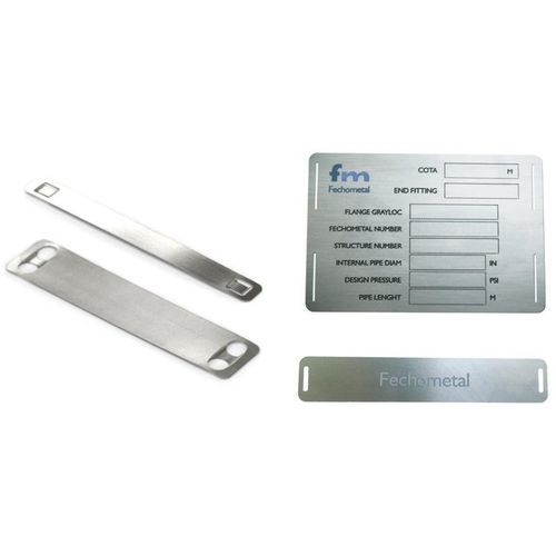 Этикетка для идентификации - TAG3025010902S - Manufacturer - из нержавеющей стали / для клапана / для лазера