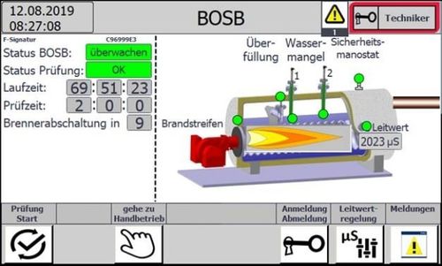 Система управления для котла - BosB  - astebo gmbh - наблюдения / для процесса