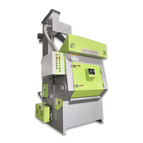 Ленточный дробеструйный аппарат - TB-NAW 100L - Tongbao Surface Processing Equipment - с вращающимся барабаном / турбинный / для металла