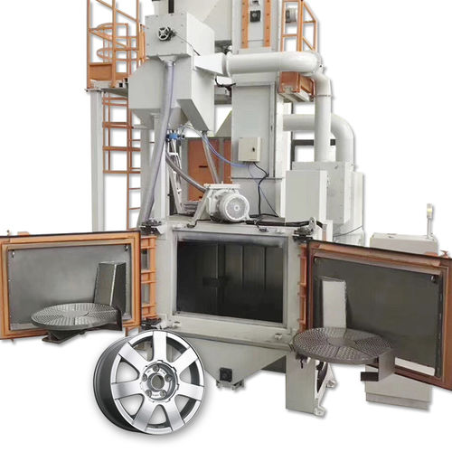 Дробеструйный аппарат с поворотным столом - TB-NT800-2 - Tongbao Surface Processing Equipment - турбинный / для плоских деталей / для формовки
