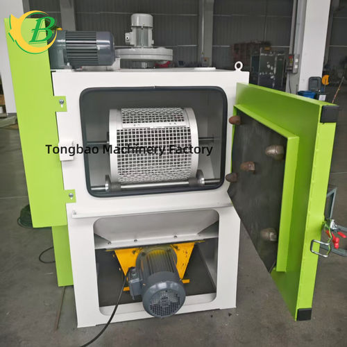 Дробеструйный аппарат с вращающимся барабаном - Tongbao Surface Processing Equipment - турбинный / для металла / для сыпучих материалов