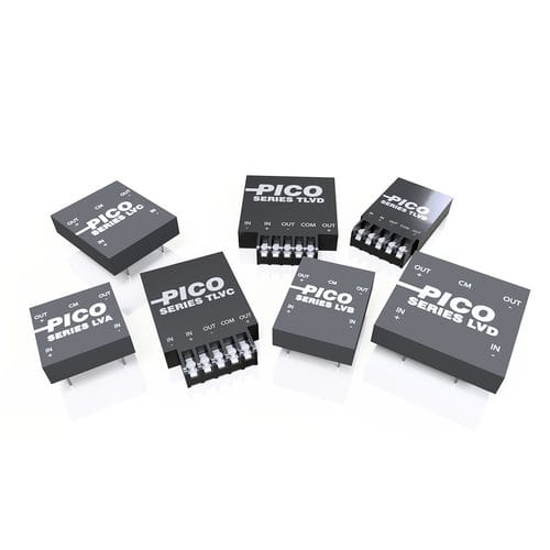 Регулируемый преобразователь DC/DC - LV & TLV Series - Pico Electronics - с входным напряжением 2:1 / инкапсулированный / промышленный