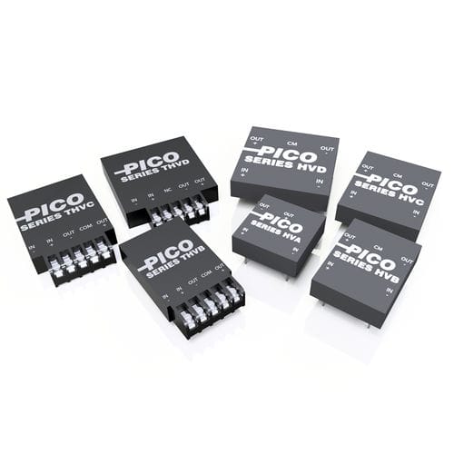Регулируемый преобразователь DC/DC - HV series - Pico Electronics - изолированный / инкапсулированный / с большим входным диапазоном