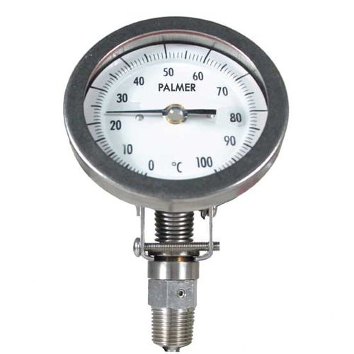 Биметаллический термометр - 3AU2.5-100/100F - Palmer Wahl Instruments, Inc. - со шкалой / привинчиваемый / фиксированный
