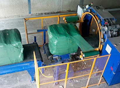 Горизонтальный паллетообмотчик - Shanghai Fhope machinery co.,ltd - орбитальный / автоматический / для тюков