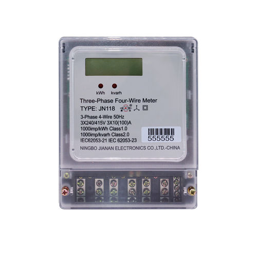 Трехфазовый Электрический счетчик электроэнергии - JN118 - JIANAN ELECTRONICS CO., LTD. - для установки на панель / с дисплеем LCD