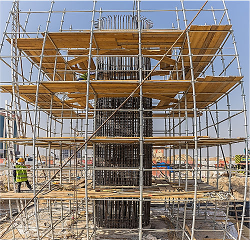 Фиксированный строительные леса - SCAFFSHORE 48 - SCAFFCO - для фасада / модульный