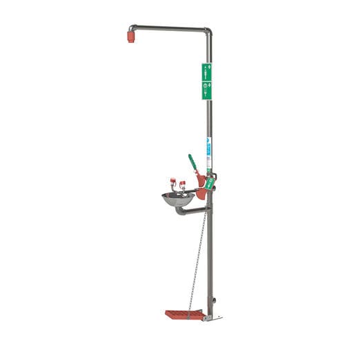 Напольный аварийный душ - EXP-SD-18GS/85G(D) - Justrite Safety Group - для открытого пространства / фонтан для промывки глаз/лица / автономный