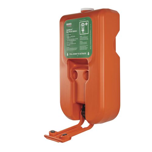 Настенный фонтанчик для промывки глаз - Optiwash® - Justrite Safety Group - из пластика / с резервуаром / для интерьера