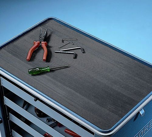 Противоскользящий коврик - 750RS Rib ‘n’ Roll™ - Justrite Safety Group - с тонкими параллельными полосками / из каучука / для интерьера
