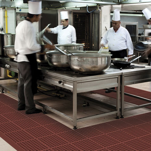 Коврик снимающий усталость - Cushion Ease™ Red 550RD - Justrite Safety Group - пузырьковый / из нитрильного каучука / для пищевой промышленности