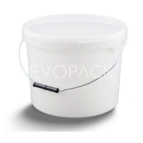 Ведро из пластика - 80051 - EVOPACK - круглое / с крышкой / с ручкой