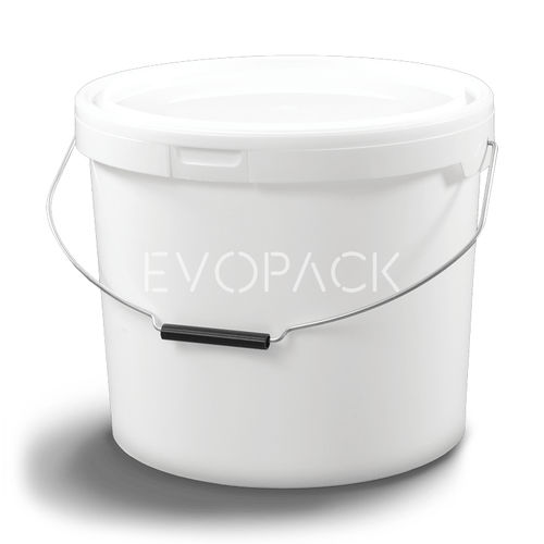 Ведро из пластика - 80011 - EVOPACK - круглое / с крышкой / с ручкой