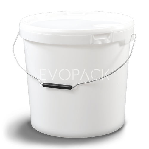 Ведро из пластика - 80045 - EVOPACK - круглое / с крышкой / с ручкой