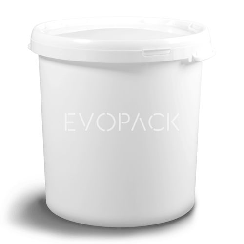 Ведро из пластика - 80013 - EVOPACK - круглое / с крышкой / с ручкой
