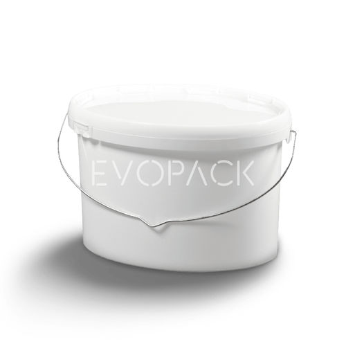 Ведро из пластика - 80054 - EVOPACK - овальное / с крышкой / с ручкой