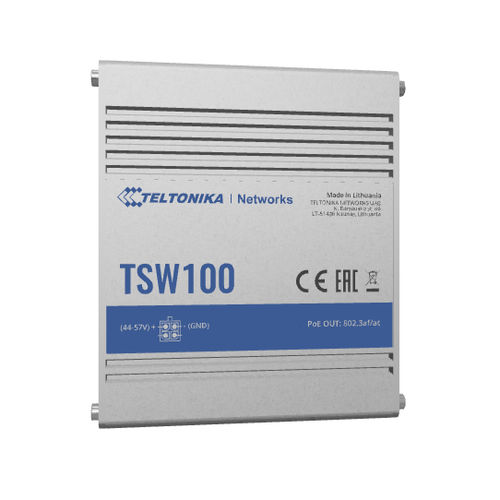 Неуправляемый коммутатор Ethernet - TSW100 - Teltonika Networks - 5 портов / Gigabit Ethernet / на DIN-рейке