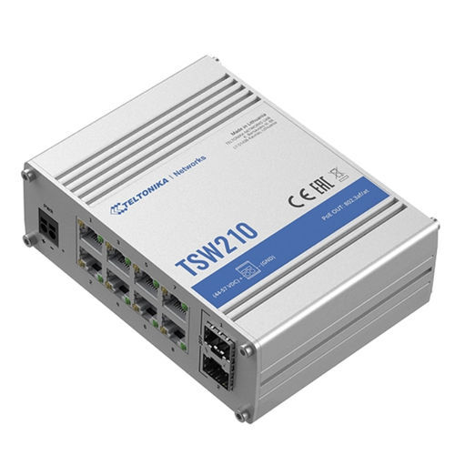 Неуправляемый коммутатор Ethernet - TSW210 - Teltonika Networks - 8 портов / Gigabit Ethernet / на DIN-рейке