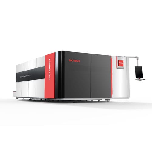 Станок для резки со столом для обмена - SL series - DXTECH CNC Machine Co., Ltd. - волоконный лазер / для алюминия / для нержавеющей стали