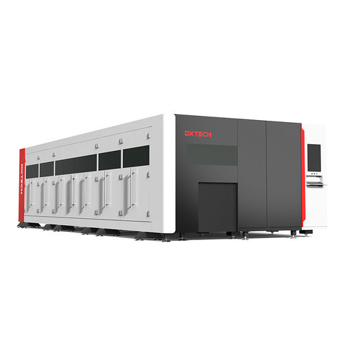 Станок для резки со столом для обмена - SPT-Series - DXTECH CNC Machine Co., Ltd. - волоконный лазер / для алюминия / для нержавеющей стали