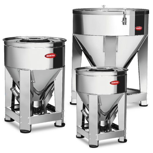 IBC-контейнер для хранения - CSP series - Moretto - из нержавеющей стали / для порошков / гранул / вертикальный