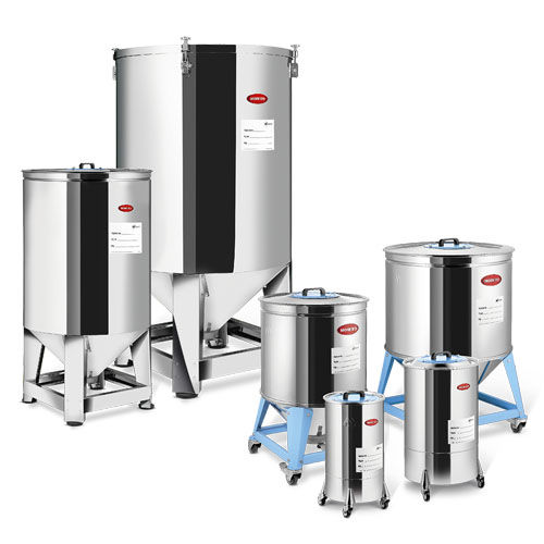 Резервуар для пластиковых гранул - CS series - Moretto - для стокирования / транспортный / из нержавеющей стали