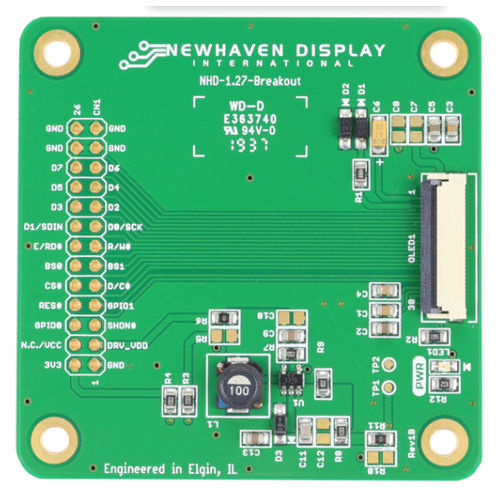 Электронная карта - NHD-1.27-Breakout - NEWHAVEN DISPLAY INTERNATIONAL