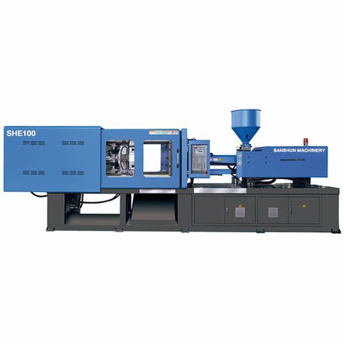 Горизонтальный термопластавтомат - SHE100 - NINGBO SANSHUN MACHINERY & TECHNOLOGY CO.,LTD - гидравлический / с коленчатым рычагом