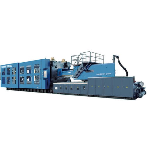 Горизонтальный термопластавтомат - SHE2280 - NINGBO SANSHUN MACHINERY & TECHNOLOGY CO.,LTD - гидравлический / с коленчатым рычагом