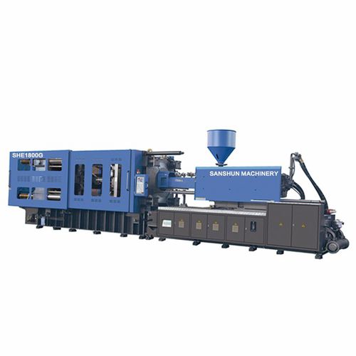 Горизонтальный термопластавтомат - SHE1800G - NINGBO SANSHUN MACHINERY & TECHNOLOGY CO.,LTD - сервогидравлический / для ПЭТФ / с коленчатым рычагом