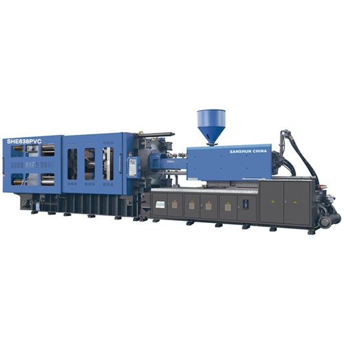 Горизонтальный термопластавтомат - SHE638-PVC - NINGBO SANSHUN MACHINERY & TECHNOLOGY CO.,LTD - гидравлический / для ПВХ / с коленчатым рычагом