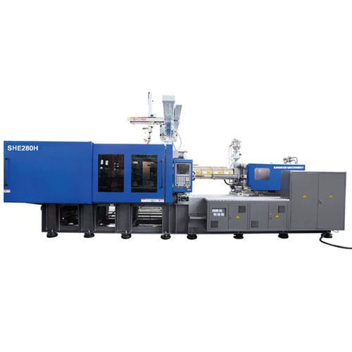 Горизонтальный термопластавтомат - SHE280-H  - NINGBO SANSHUN MACHINERY & TECHNOLOGY CO.,LTD - гидравлический / с коленчатым рычагом / с быстрыми циклами