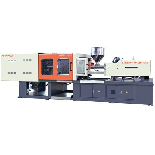Горизонтальный термопластавтомат - SHE258B - NINGBO SANSHUN MACHINERY & TECHNOLOGY CO.,LTD - гидравлический / для бакелита / с коленчатым рычагом